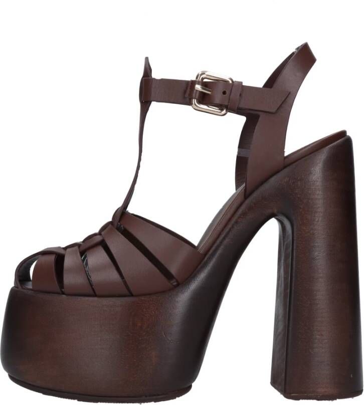 Casadei Sandalen Bruin Brown Dames