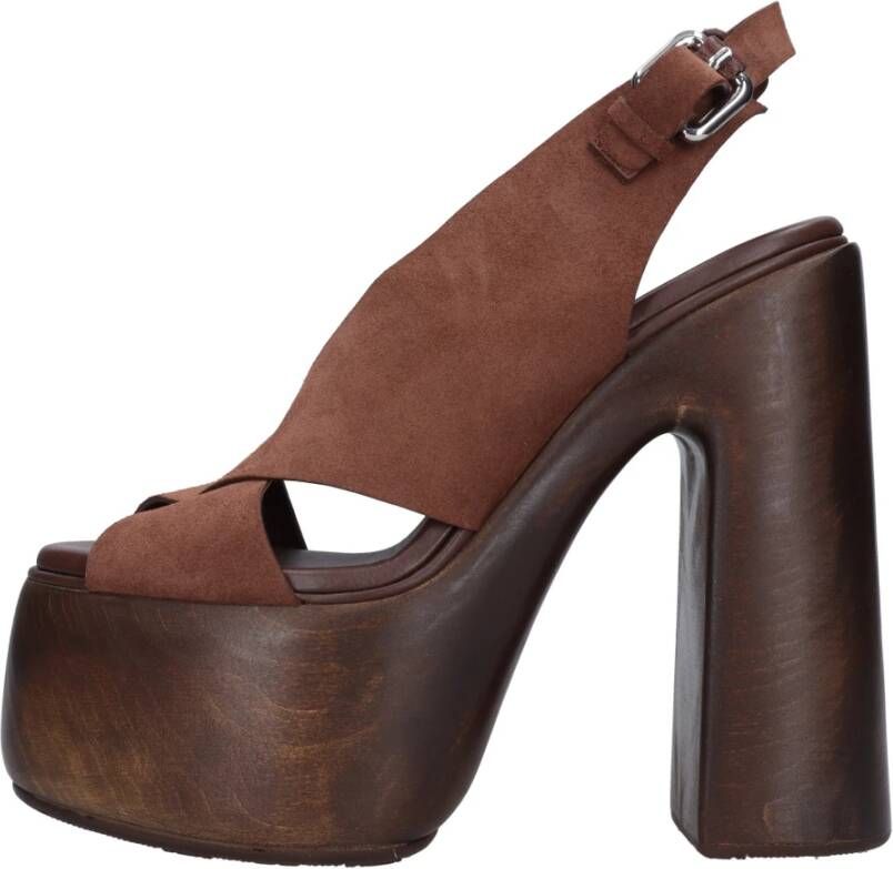 Casadei Sandalen Bruin Brown Dames