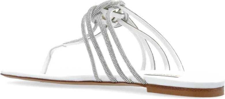 Casadei Slippers met glinsterende applicaties White Dames