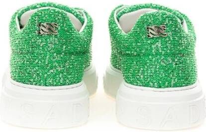 Casadei Smaragd Elegance Leren Sneakers Green Dames