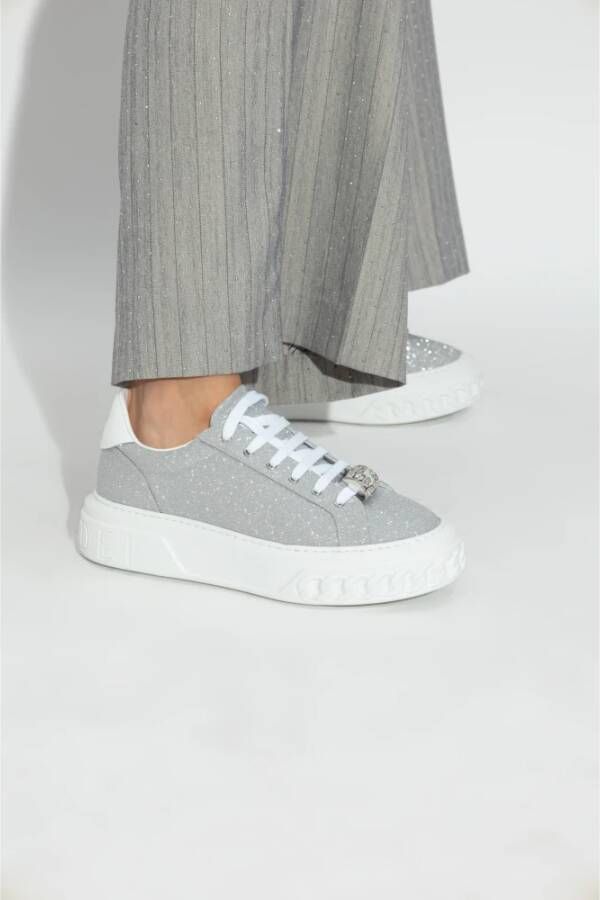 Casadei Sneakers met glinsterend glitter Gray Dames