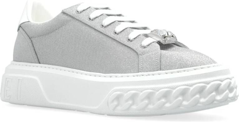 Casadei Sneakers met glinsterend glitter Gray Dames