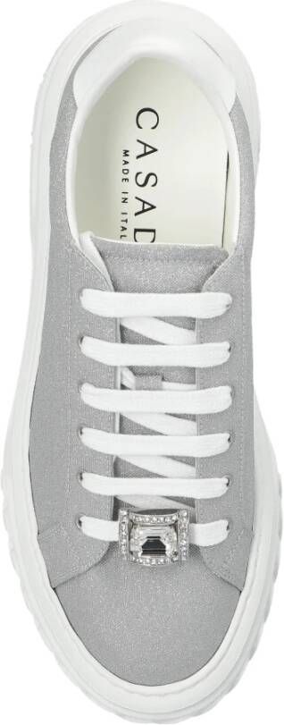 Casadei Sneakers met glinsterend glitter Gray Dames