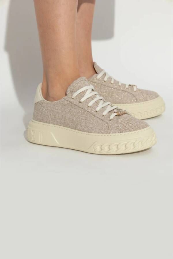 Casadei Sneakers met lurex draad Beige Dames