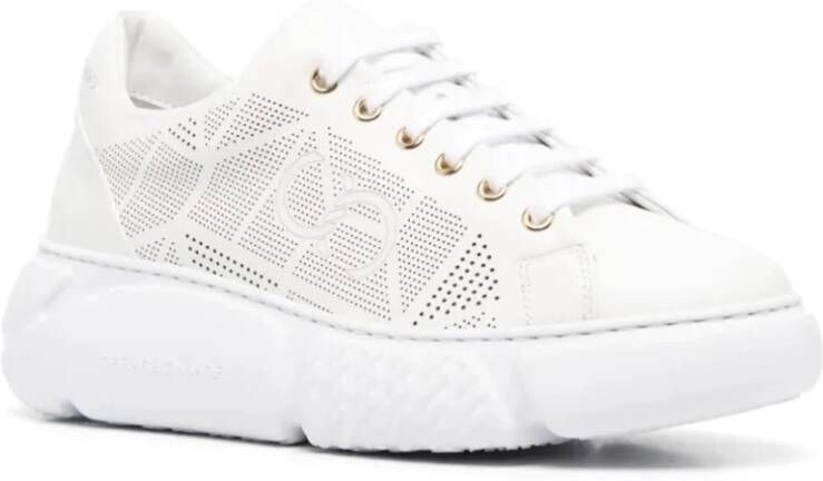 Casadei Witte Leren Sneakers voor Vrouwen White Dames