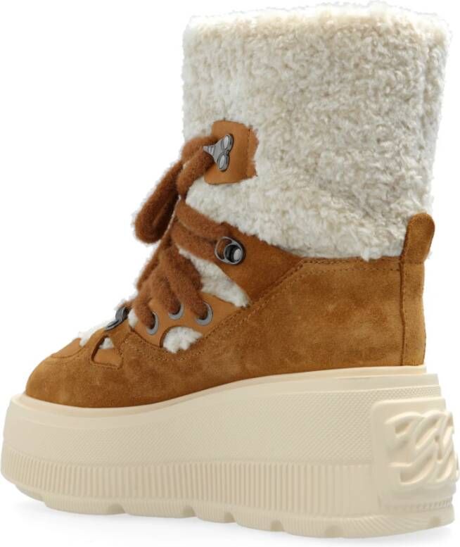 Casadei Sneeuwlaarzen met logo Beige Dames