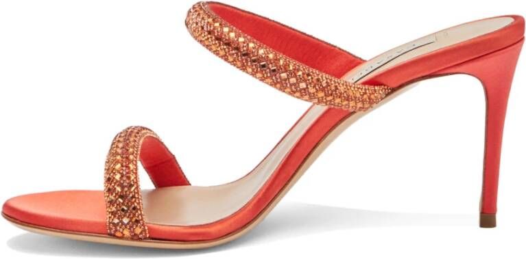 Casadei Stratosphere Mule in Tulp Satijn Red Dames