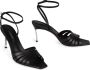 Casadei Vierkante Neus Leren Sandalen met Gesp Black Dames - Thumbnail 2