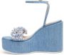 Casadei Wedges Blue Dames - Thumbnail 3