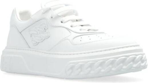 Casadei Witte Geperforeerde Sneakers White Dames