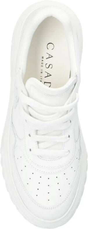 Casadei Witte Geperforeerde Sneakers White Dames