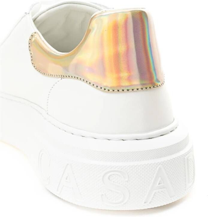 Casadei Witte Leren Sneaker Off Road White Dames