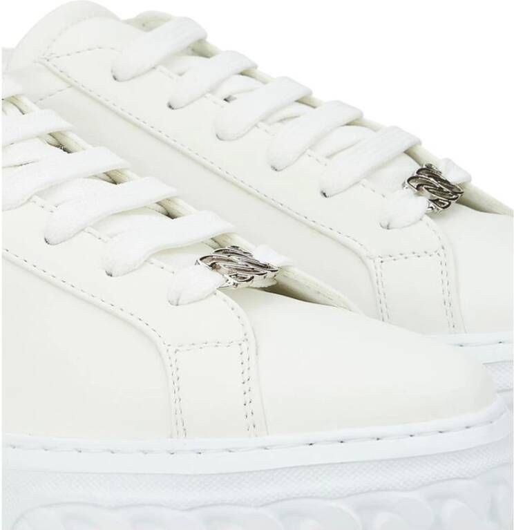 Casadei Witte Leren Sneaker White Dames