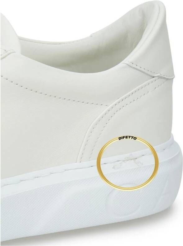 Casadei Witte Leren Sneaker White Dames