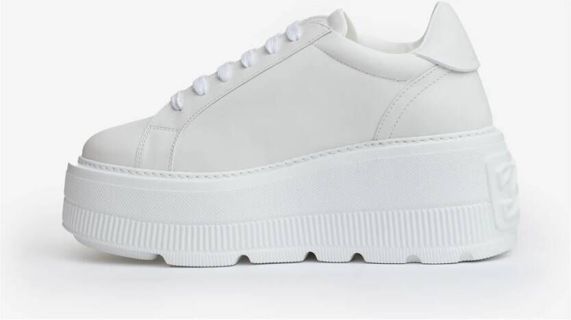 Casadei Witte Leren Sneakers Aw24 White Dames