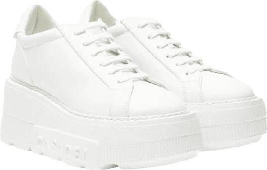 Casadei Witte Salento Sneaker met C-Chain Logo White Dames