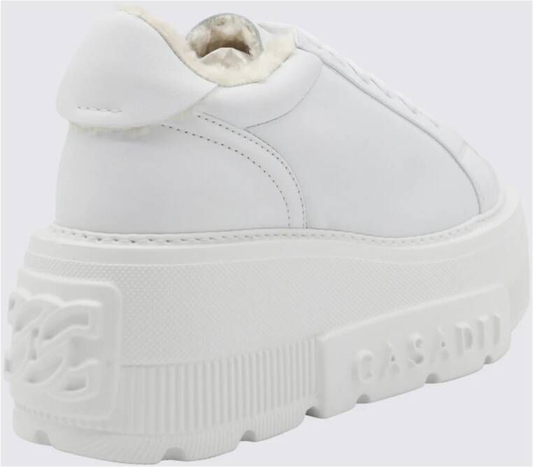 Casadei Witte Sneakers met Oversized Zool White Dames