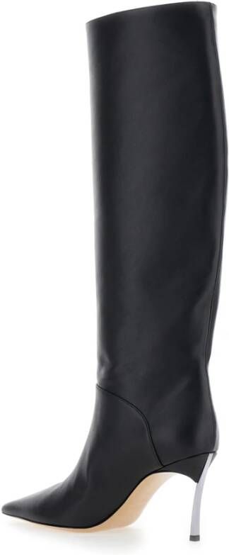 Casadei Zwarte Kniehoge Haklaarzen Black Dames