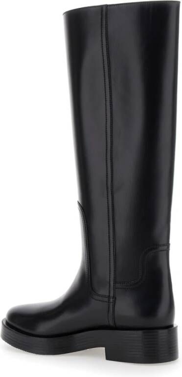 Casadei Zwarte kniehoge westernstijl laarzen Black Dames