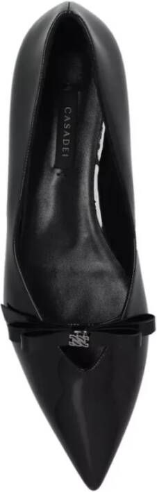 Casadei Zwarte lakballerina's Black Dames