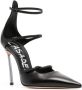 Casadei Zwarte Leren Blade Hak Pumps Zwart Dames - Thumbnail 2