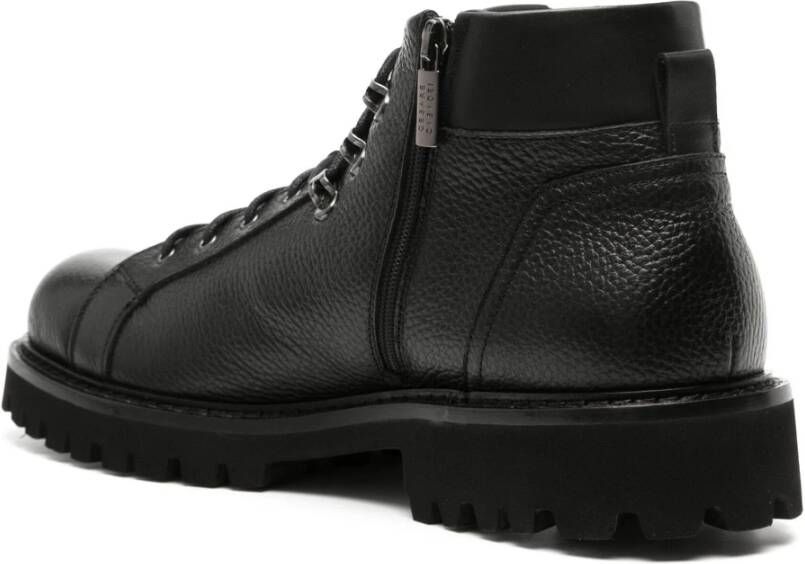 Casadei Zwarte Leren Casual Trainers Sneakers Black Heren