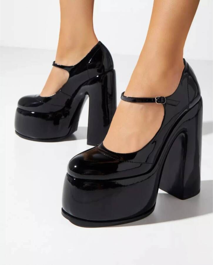 Casadei Zwarte Mary Jane Sleehakken Black Dames