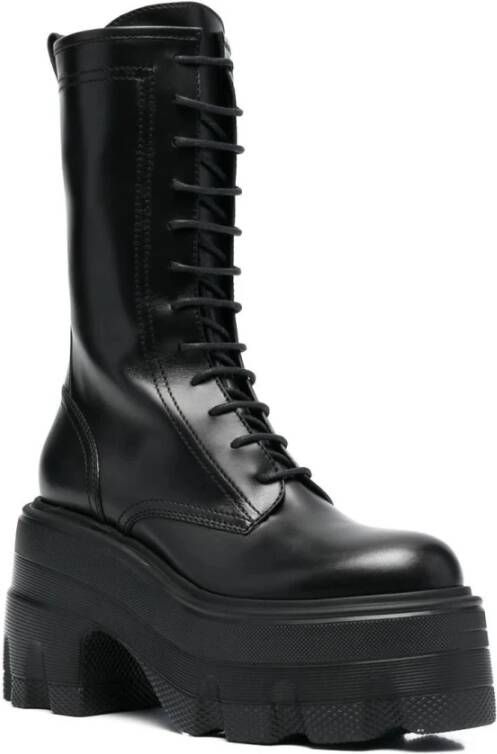 Casadei Zwarte Maxxxi Bikerlaarzen Black Dames