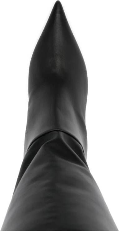 Casadei Zwarte Over-de-knie Laarzen Black Dames