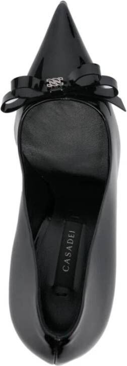 Casadei Zwarte Patent Stiletto Hak Instap Schoenen Black Dames