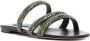 Casadei Zwarte platte sandalen met 3 banden Black Dames - Thumbnail 3