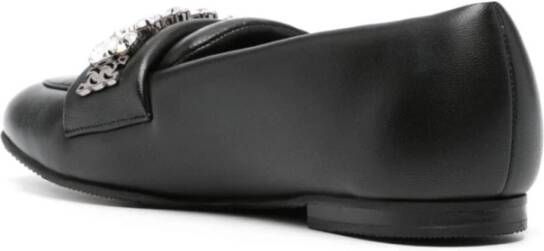 Casadei Zwarte Puff Loafer Schoenen Black Dames