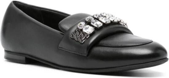 Casadei Zwarte Puff Loafer Schoenen Black Dames