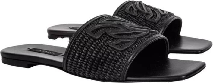 Casadei Zwarte slippers Black Dames