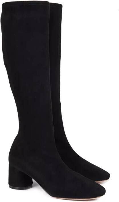 Casadei Zwarte Suède Laarzen Black Dames