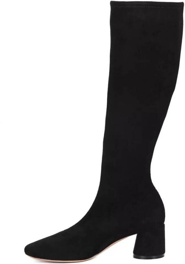 Casadei Zwarte Suède Laarzen Black Dames