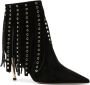 Casadei Zwarte Suède Stiletto Laarzen met Franje Black Dames - Thumbnail 3