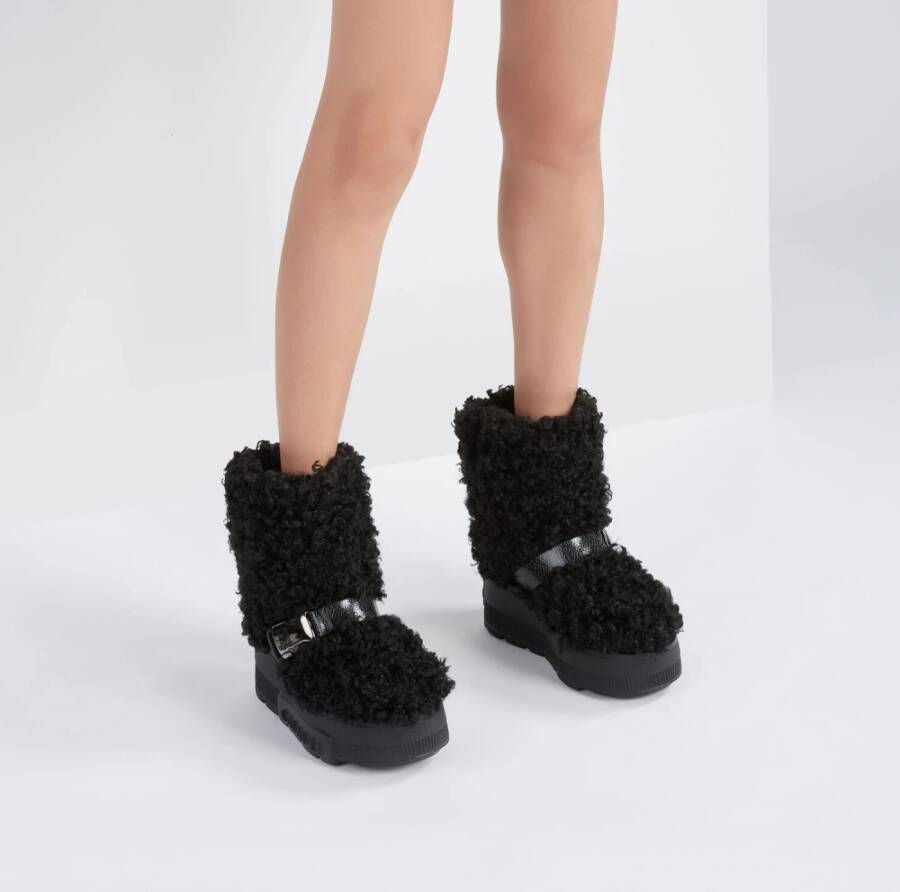 Casadei Zwarte Yeti Moon Boot Zwart Dames