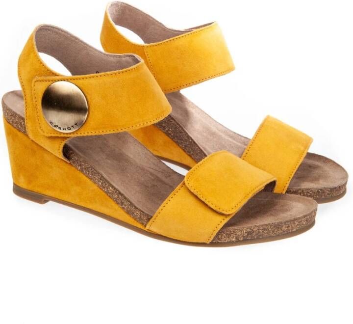 Cashott Wedges Yellow Dames