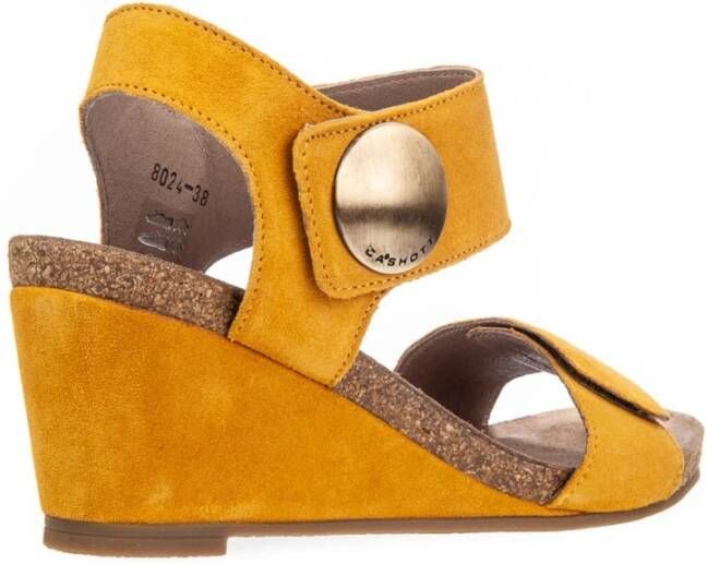 Cashott Wedges Yellow Dames