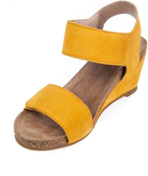 Cashott Wedges Yellow Dames