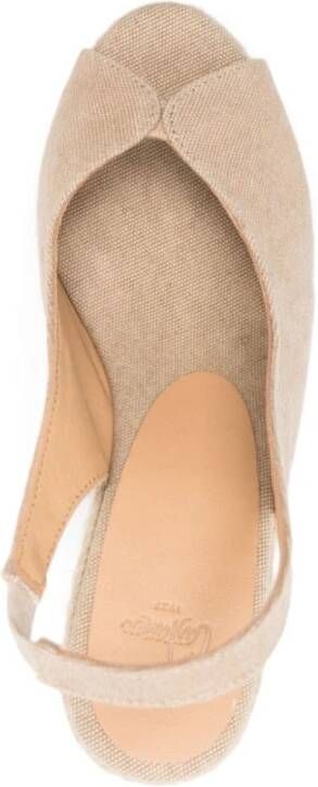 Castañer Beige Canvas Sleehakken Beige Dames