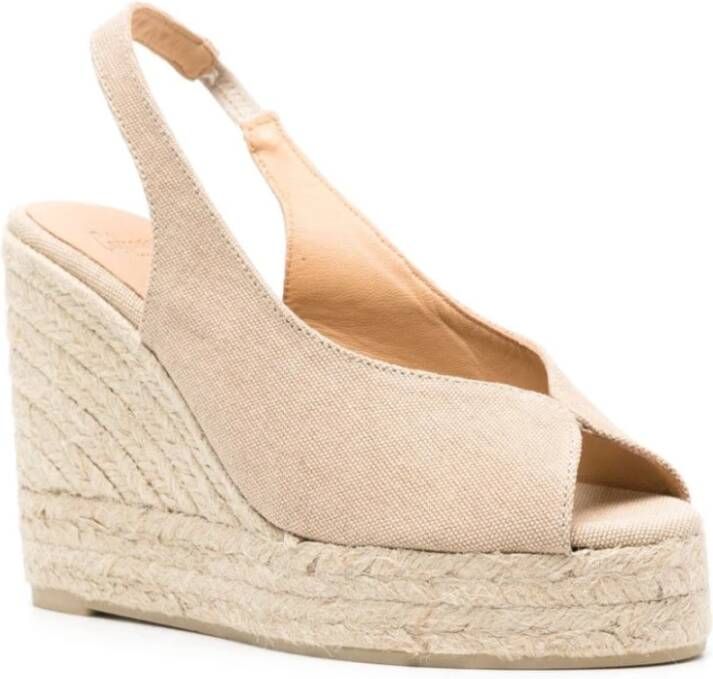 Castañer Beige Canvas Sleehakken Beige Dames