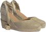 Castañer Beige Espadrille Sandalen met Raffia Sleehak Beige Dames - Thumbnail 8