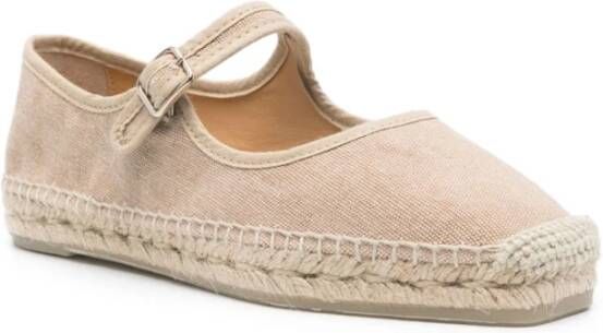 Castañer Beige Platte Espadrilles Beige Dames