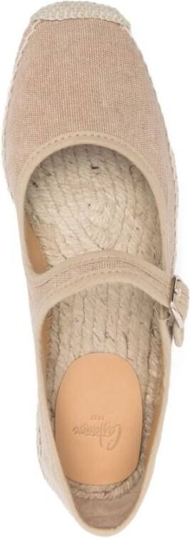 Castañer Beige Platte Espadrilles Beige Dames