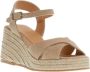 Castañer Beige Wedge Espadrilles Kruis Stof Beige Dames - Thumbnail 2