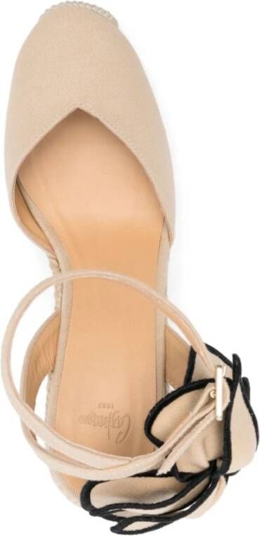 Castañer Beige Wedge Espadrilles Sandalen Beige Dames