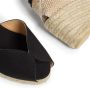 Castañer Jute wedge espadrilles met strikband Black Dames - Thumbnail 9