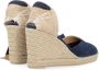 Castañer Blauwe Canvas Oxford Sleehak Sandalen Blue Dames - Thumbnail 2